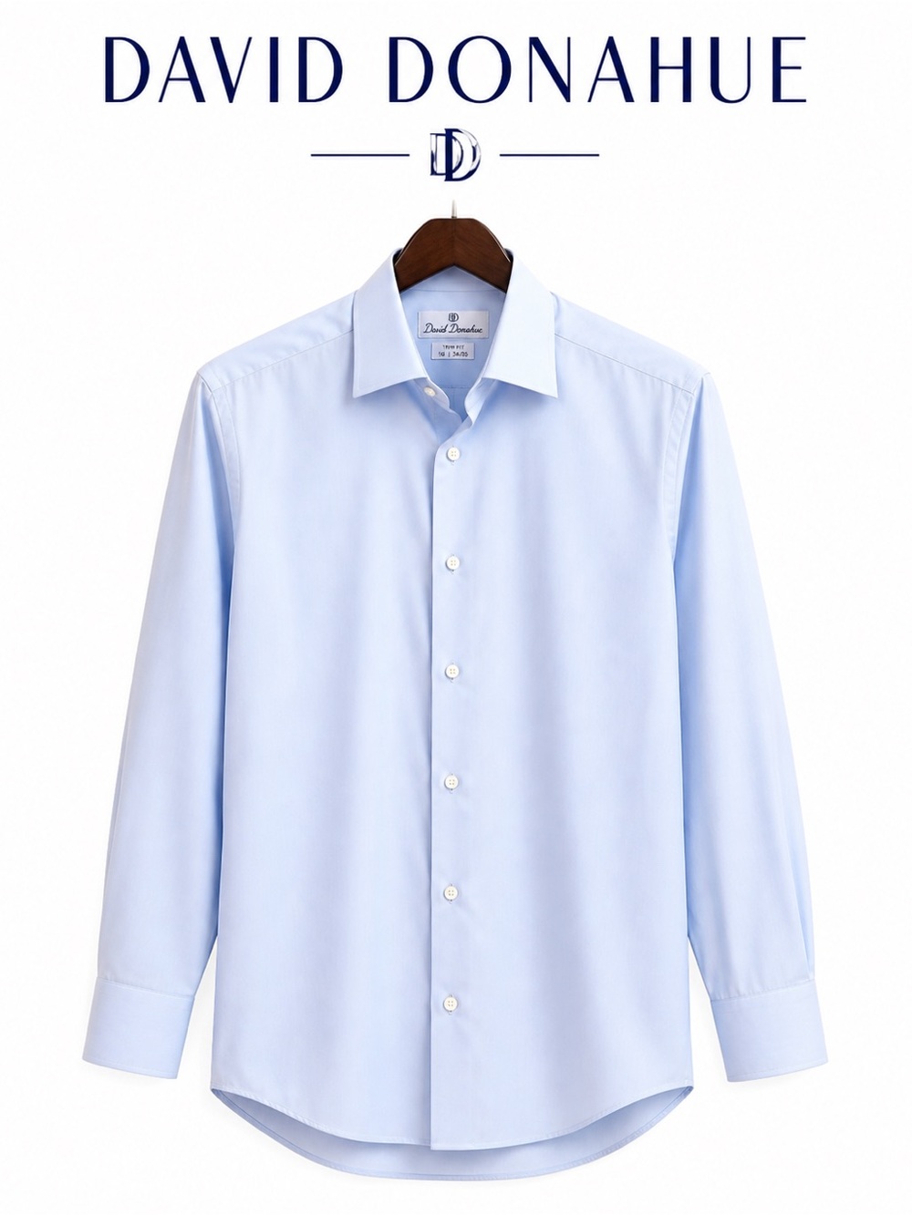 David Donahue Light Blue Trim Fit Shirt